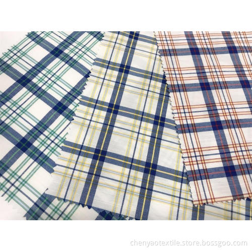 T/C(20%Cotton80%Polyester)Yarn-dyed Bamboo Plaid Fabric